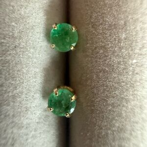 Emerald & Gold Earrings